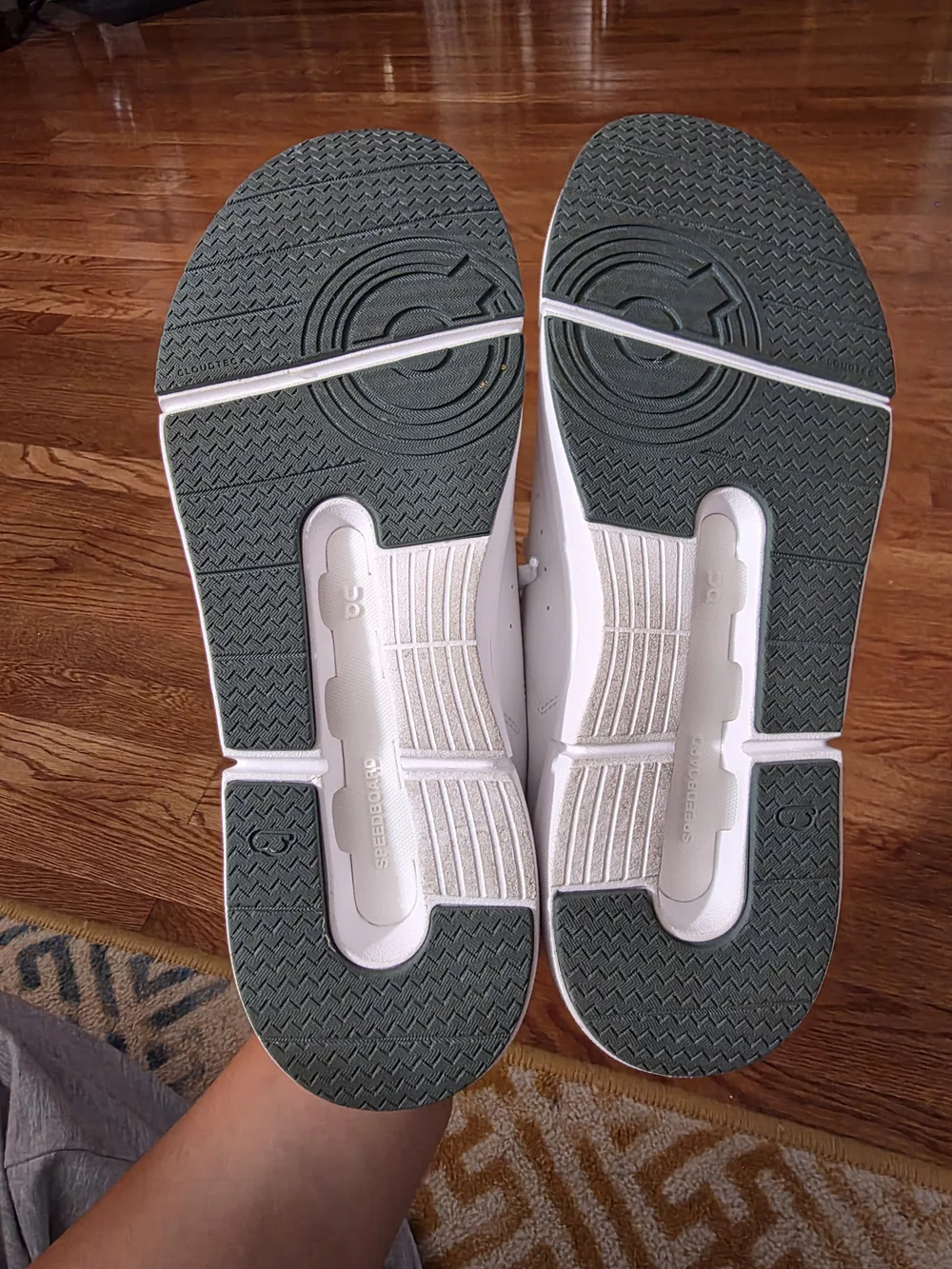 On Running Kids White Sneakers with Gray Accents